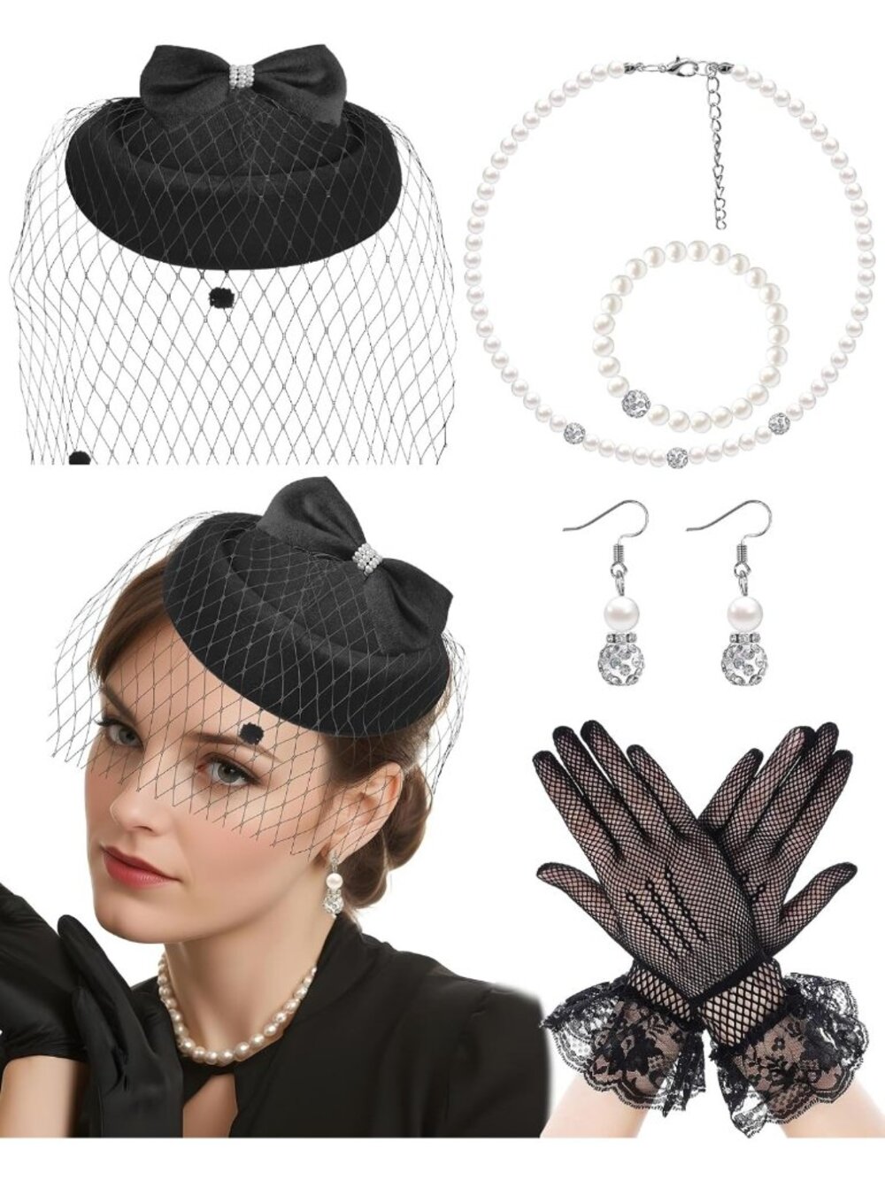 Vintage Pillbox Hat with Veil | Elegant Fascinator for Tea Party, Bridal